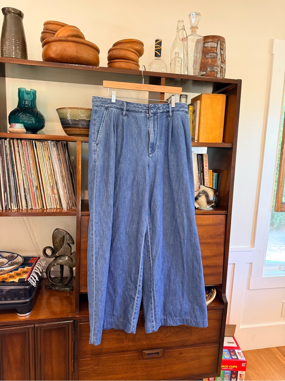 Madewell SUPER Wide Leg Harlow Jeans - Blue size 30 - Picture 5 of 9